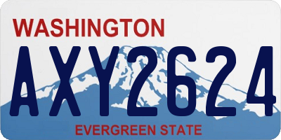 WA license plate AXY2624