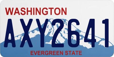 WA license plate AXY2641