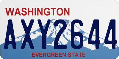 WA license plate AXY2644