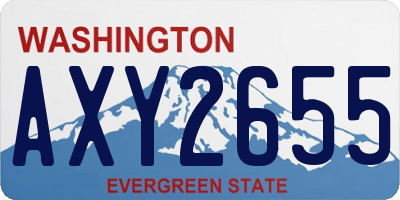 WA license plate AXY2655