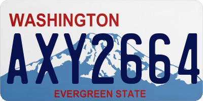 WA license plate AXY2664