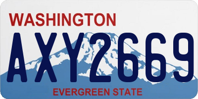 WA license plate AXY2669