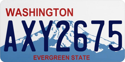 WA license plate AXY2675