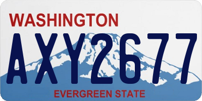 WA license plate AXY2677