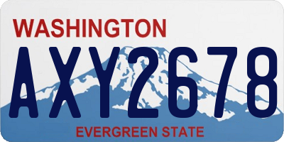 WA license plate AXY2678
