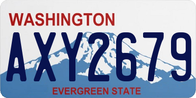 WA license plate AXY2679