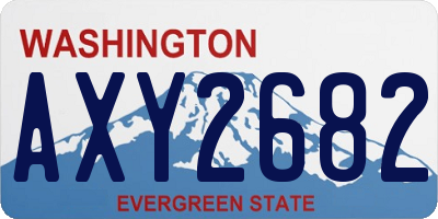 WA license plate AXY2682