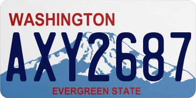 WA license plate AXY2687