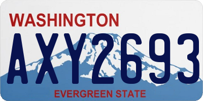 WA license plate AXY2693