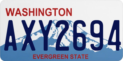 WA license plate AXY2694