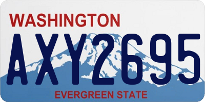 WA license plate AXY2695