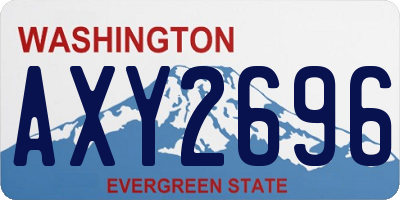 WA license plate AXY2696