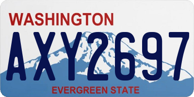 WA license plate AXY2697