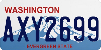 WA license plate AXY2699
