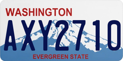 WA license plate AXY2710