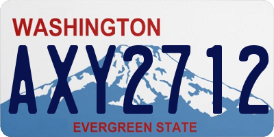 WA license plate AXY2712