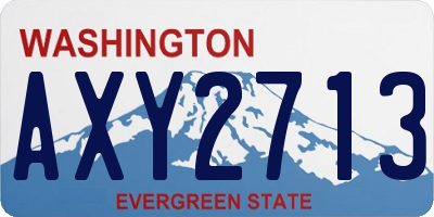 WA license plate AXY2713