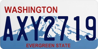 WA license plate AXY2719