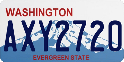 WA license plate AXY2720