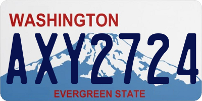 WA license plate AXY2724
