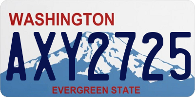 WA license plate AXY2725