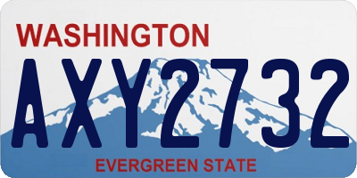 WA license plate AXY2732