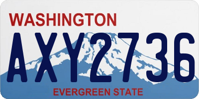 WA license plate AXY2736