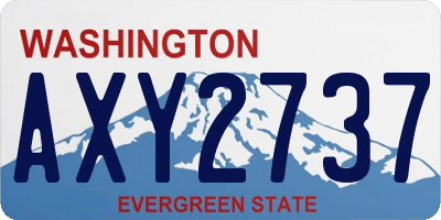 WA license plate AXY2737