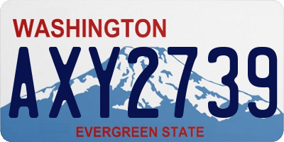 WA license plate AXY2739