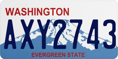 WA license plate AXY2743