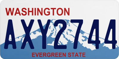 WA license plate AXY2744