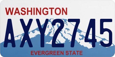 WA license plate AXY2745