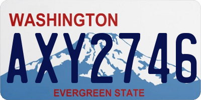 WA license plate AXY2746