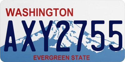 WA license plate AXY2755