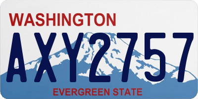 WA license plate AXY2757