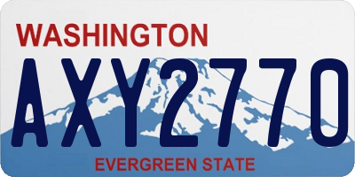 WA license plate AXY2770