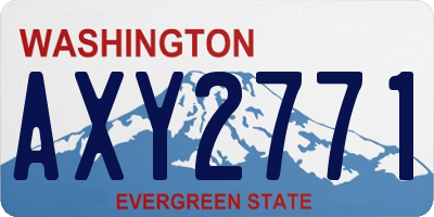 WA license plate AXY2771