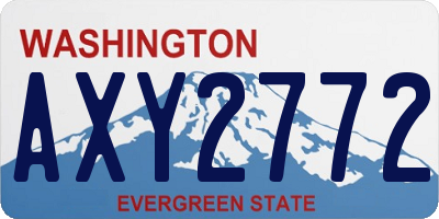 WA license plate AXY2772