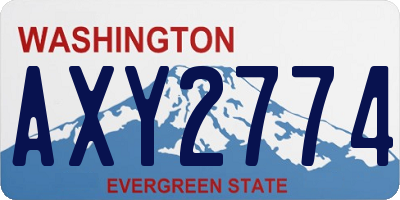 WA license plate AXY2774