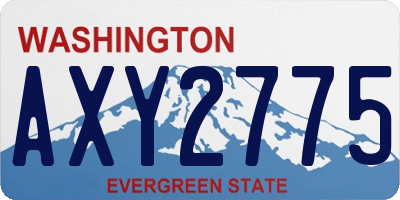 WA license plate AXY2775