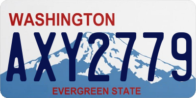 WA license plate AXY2779