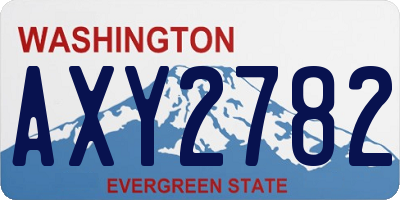 WA license plate AXY2782