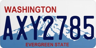 WA license plate AXY2785