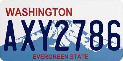 WA license plate AXY2786