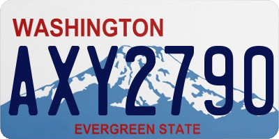WA license plate AXY2790