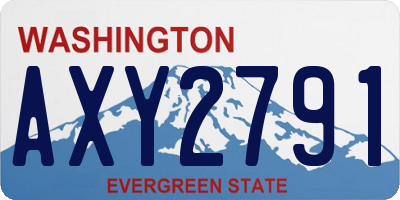 WA license plate AXY2791