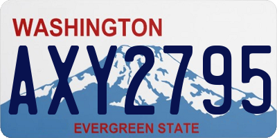 WA license plate AXY2795