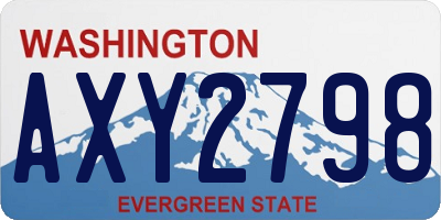 WA license plate AXY2798
