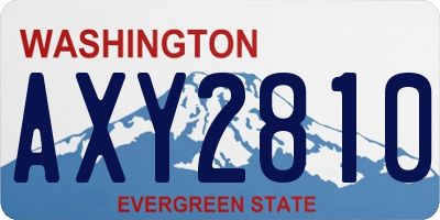 WA license plate AXY2810