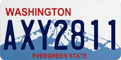 WA license plate AXY2811